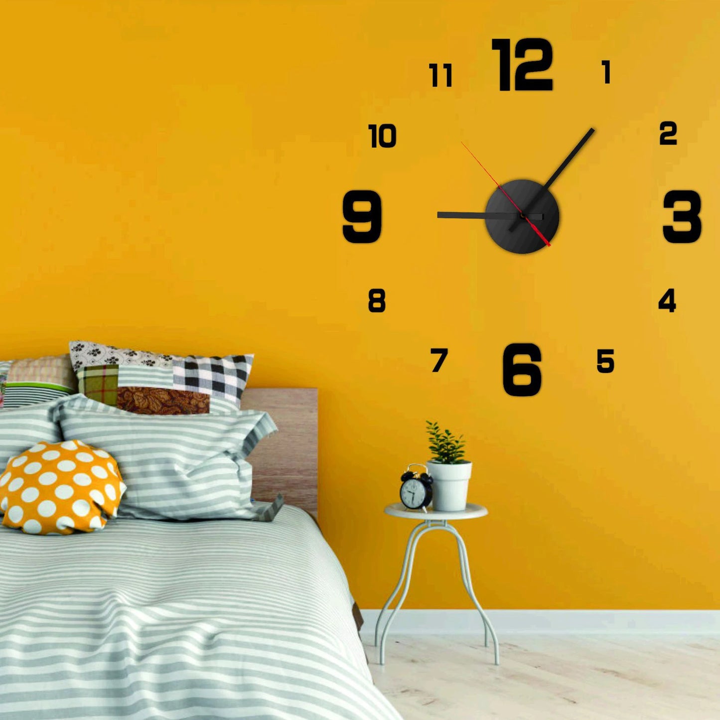 3D Frameless DIY Wall Clock Stickers