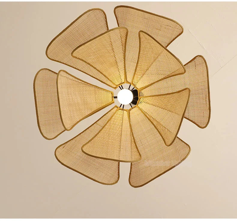 Rattan Petal Pendant Chandelier