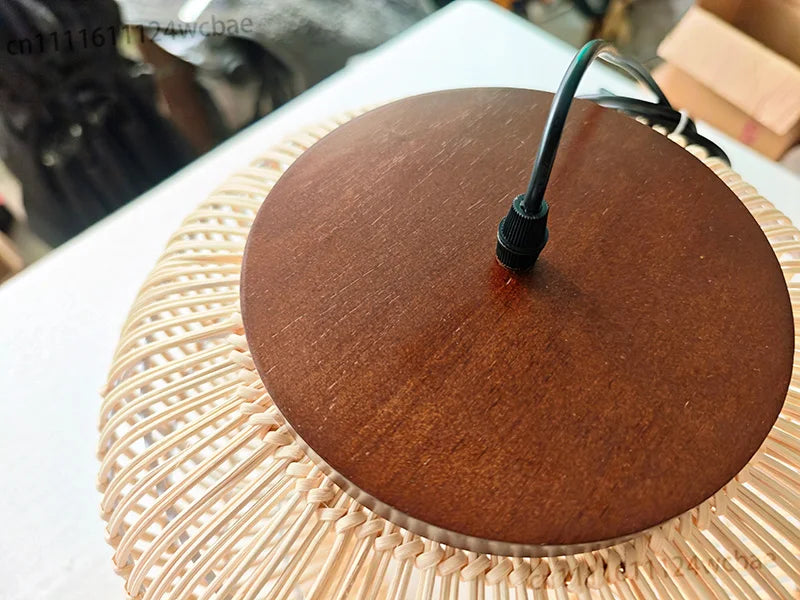 Japanese Wabi-Sabi Rattan Chandelier