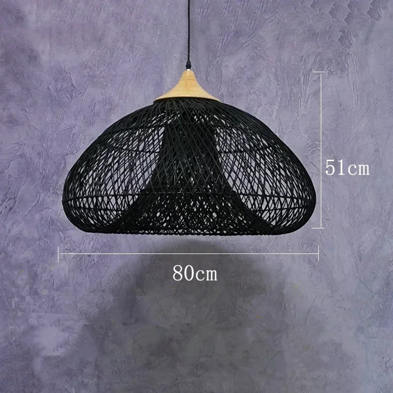 Vintage Handmade Rattan Pendant Lamp