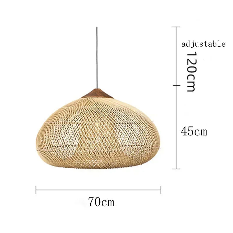 Vintage Handmade Rattan Pendant Lamp