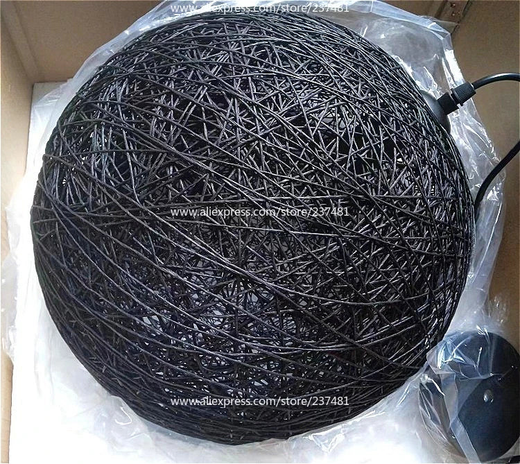 Nordic Rattan Ball Pendant Lamp