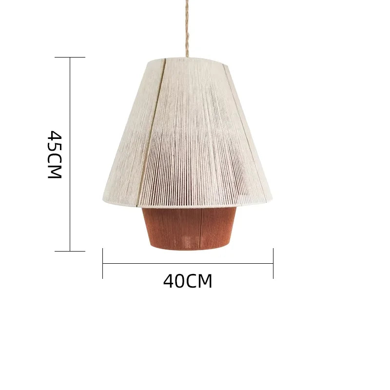 Boho Geometric Colourful Rattan Pendant