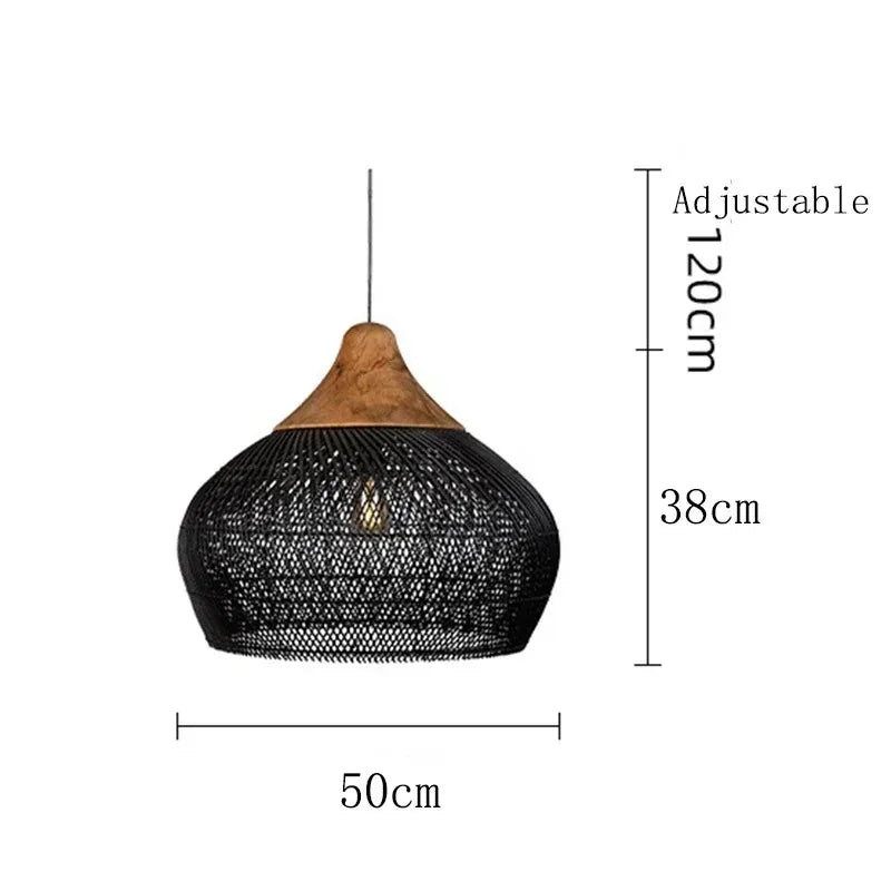 Japanese Handmade Rattan Pendant Lamp