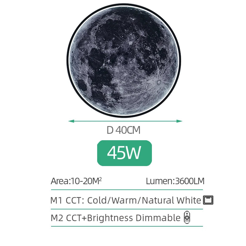 LED Moon Wall Lamp with Remote