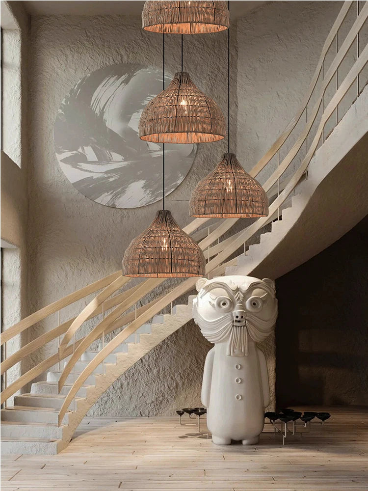 Southeast Asian Wicker Pendant Light