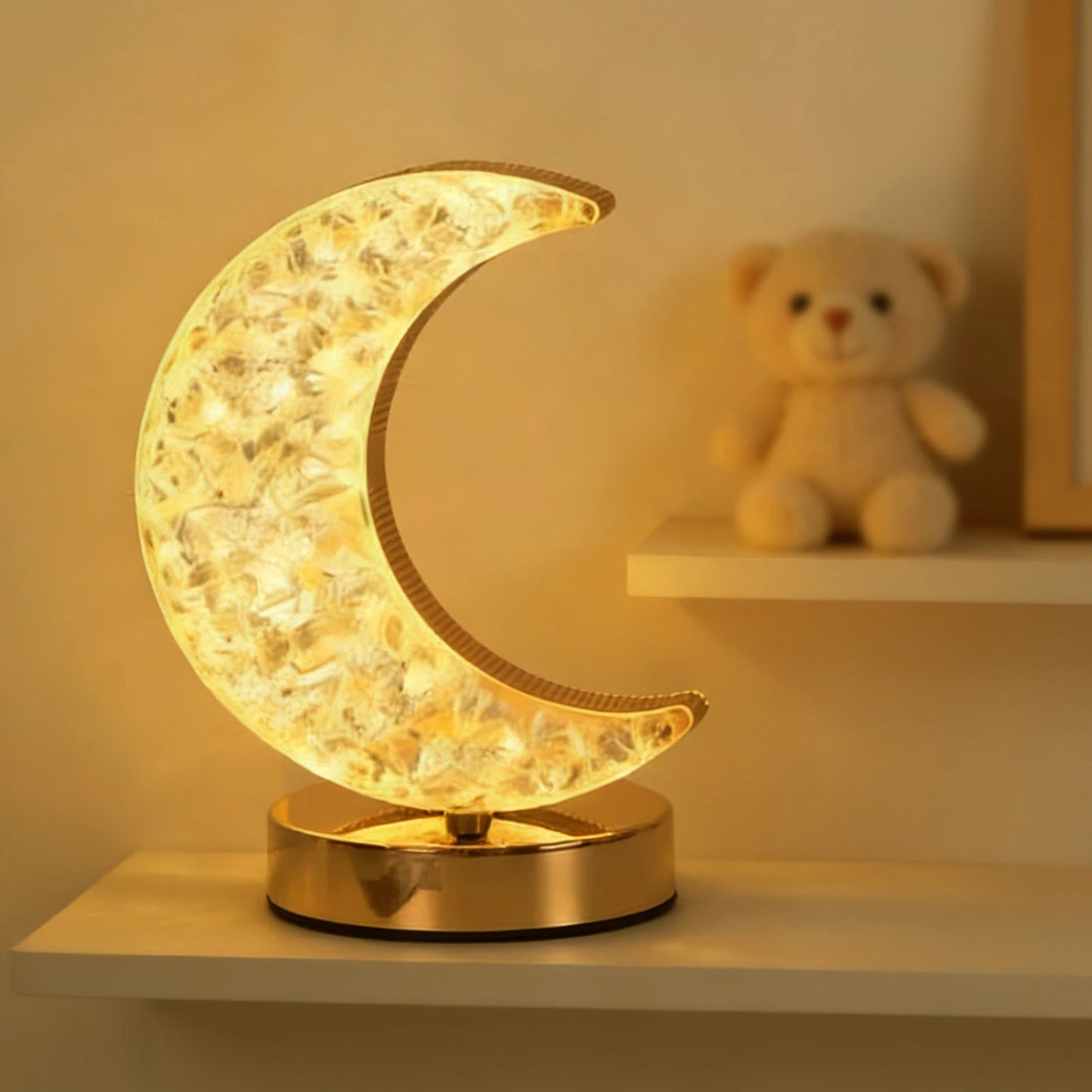 Moon-Shaped LED Desk Lamp