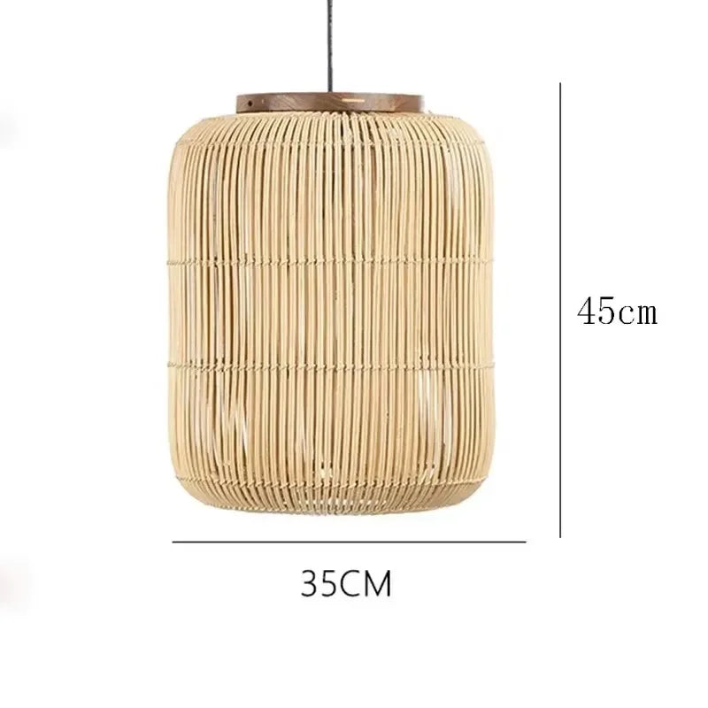 Japanese Wabi-Sabi Rattan Chandelier