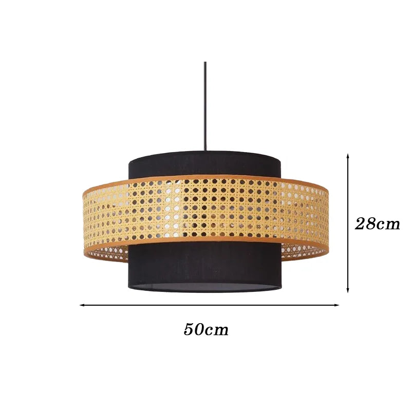 Vintage Handmade Rattan LED Pendant