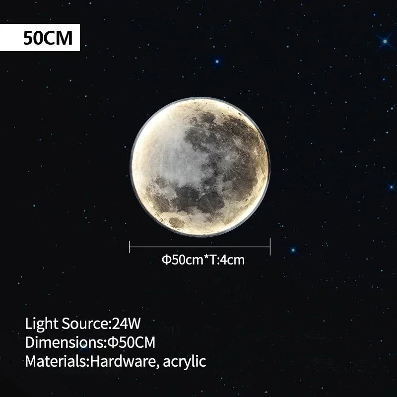 Modern LED Moon Wall Lamp
