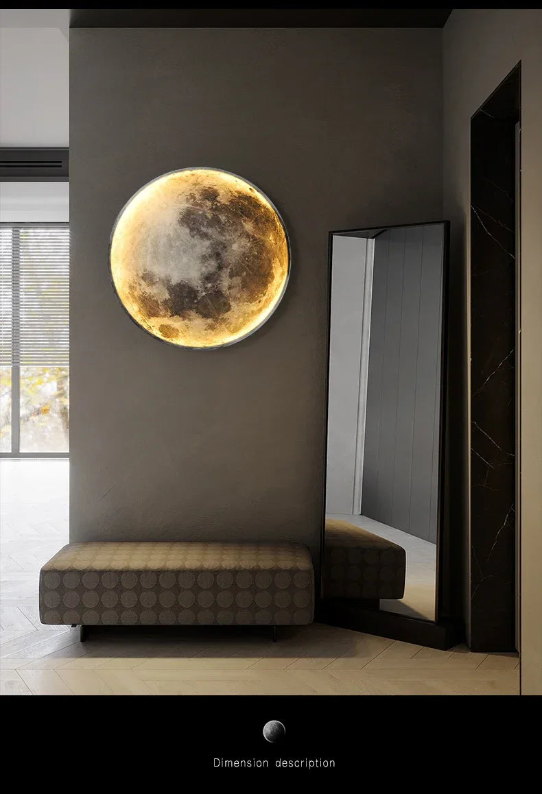 Modern LED Moon Wall Lamp