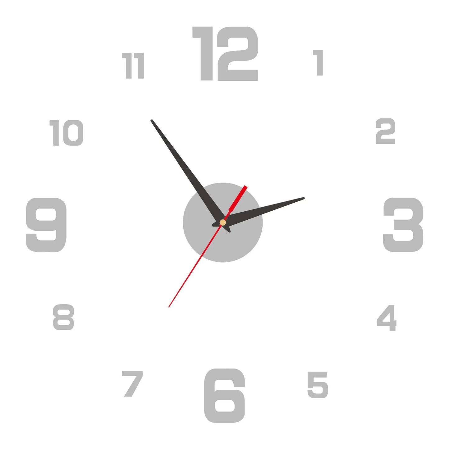 3D Frameless DIY Wall Clock Stickers