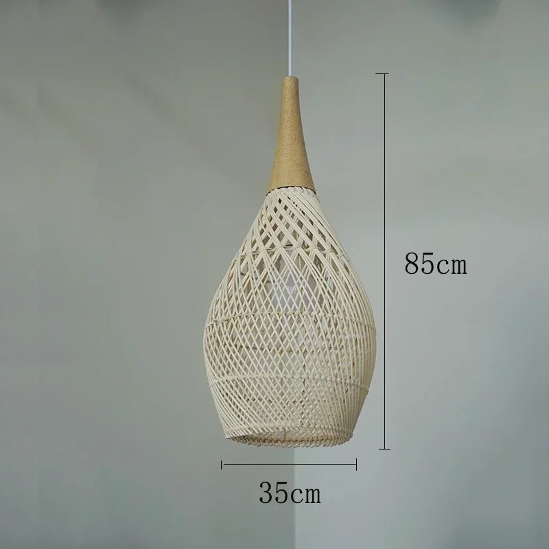 Vintage Handmade Rattan Pendant Lamp