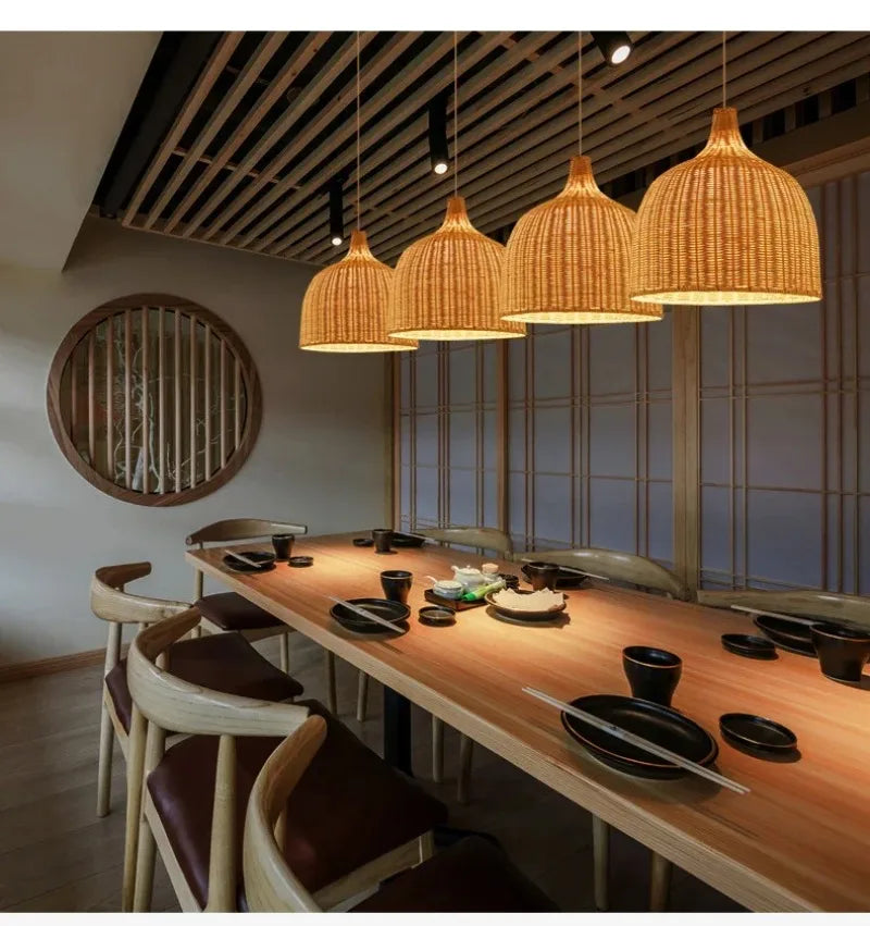 Southeast Asian Rattan Pendant Lamp
