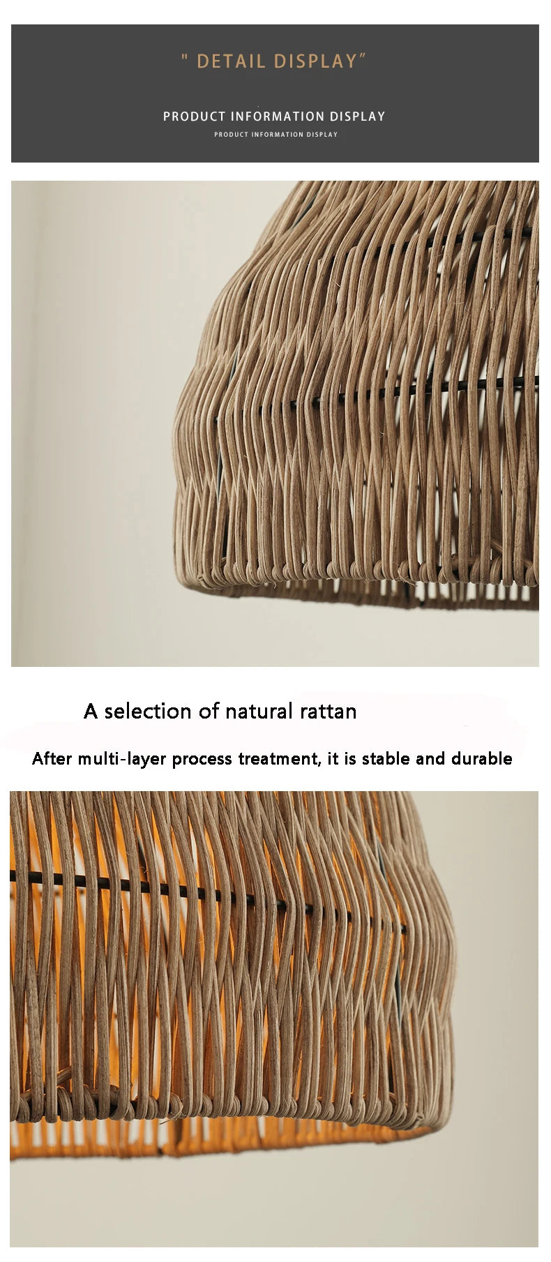 Southeast Asian Wicker Pendant Light