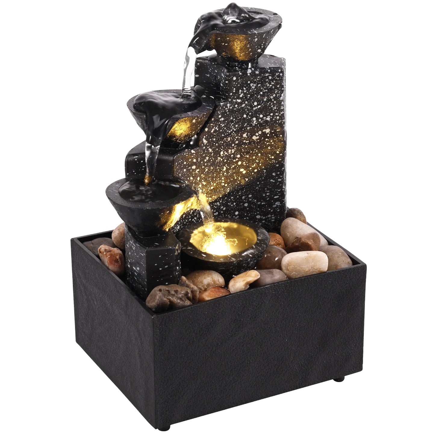 Tabletop Waterfall Fountain with Lights