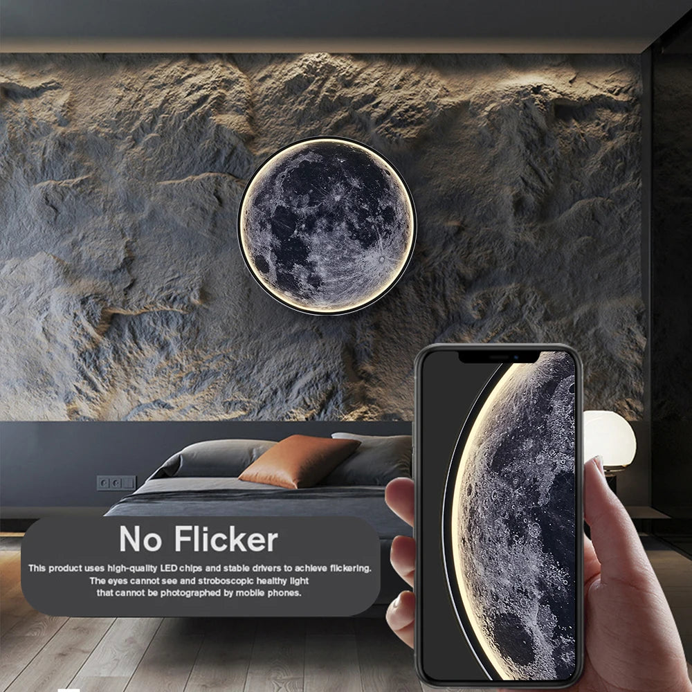 LED Moon Wall Lamp with Remote