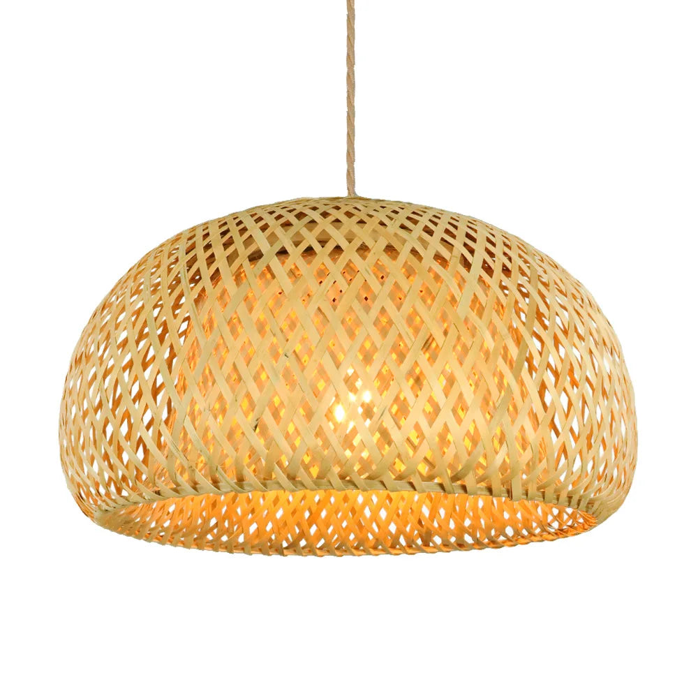 Bamboo Lantern Rattan Pendant (30cm)
