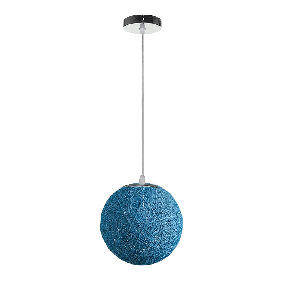 Nordic Hand-Woven Rattan Pendant