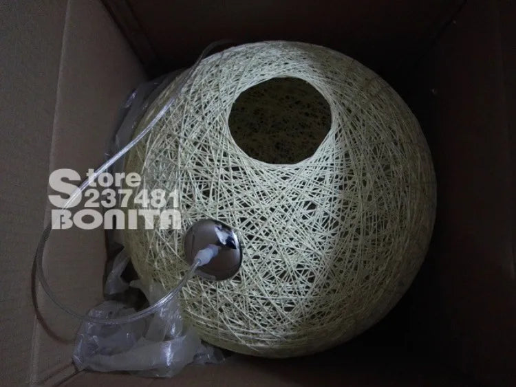Nordic Rattan Ball Pendant Lamp