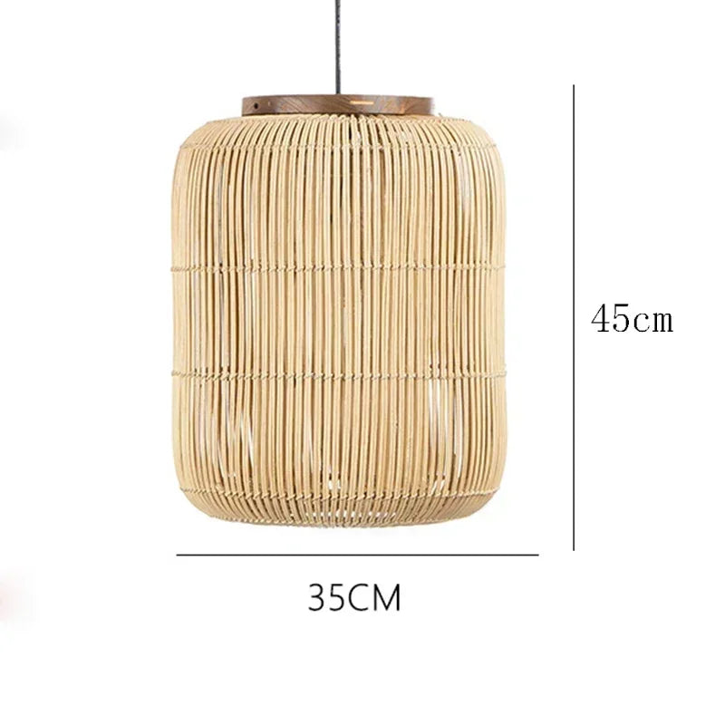 Modern Woven Rattan LED Chandelier
