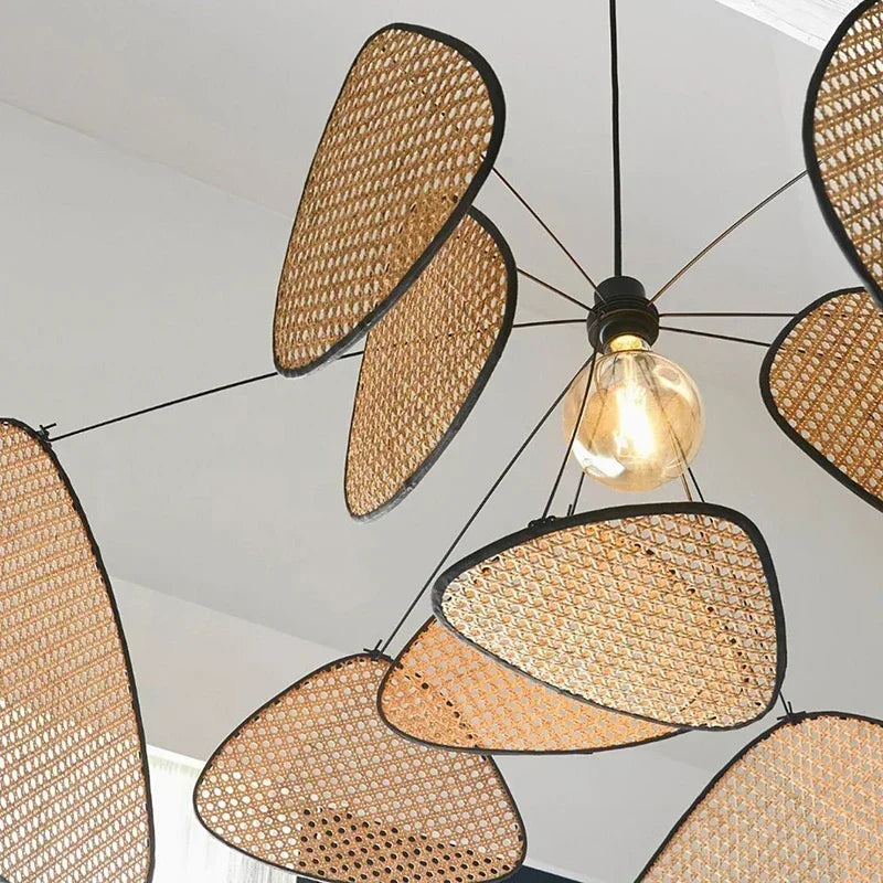 Rattan Petal Pendant Chandelier