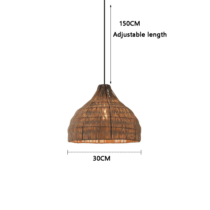 Southeast Asian Wicker Pendant Light