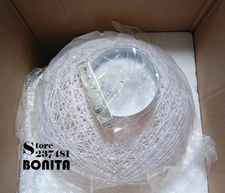 Nordic Rattan Ball Pendant Lamp