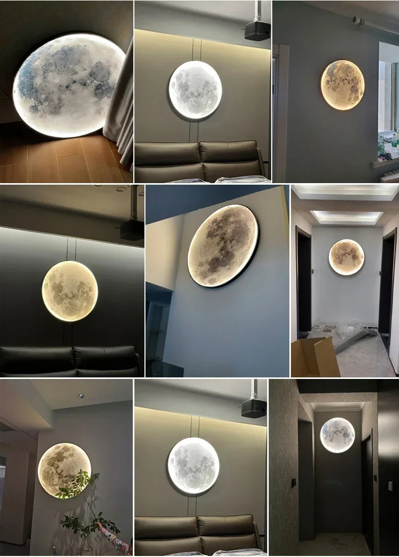 Modern LED Moon Wall Lamp