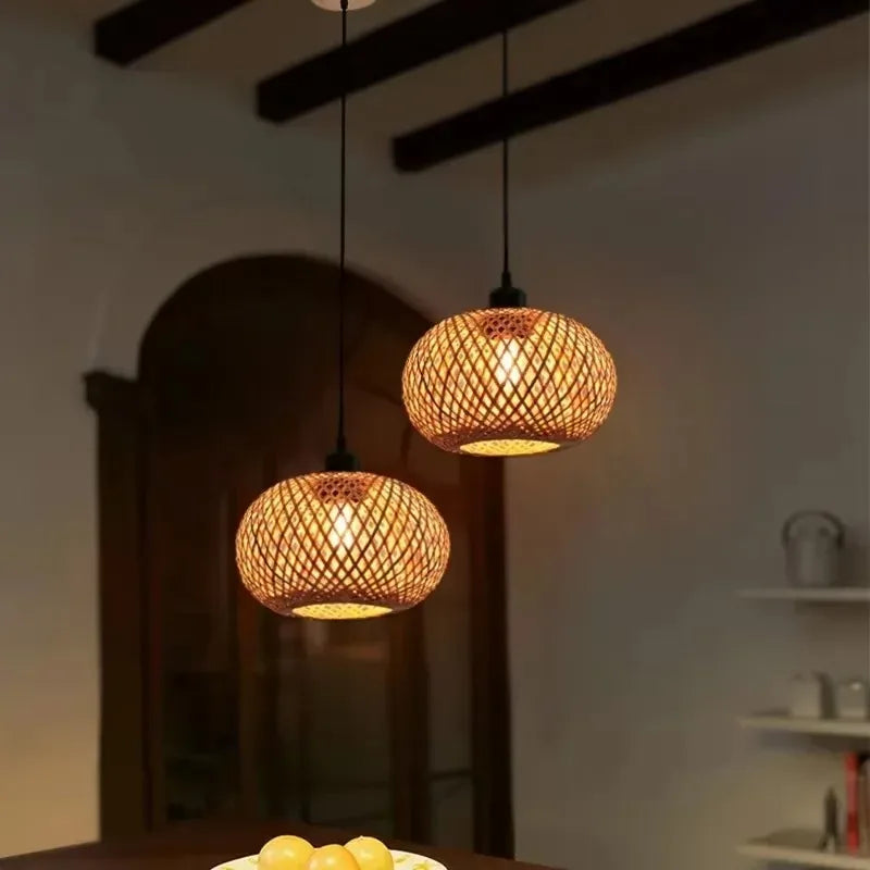 Handmade Bamboo Rattan Pendant (E27)