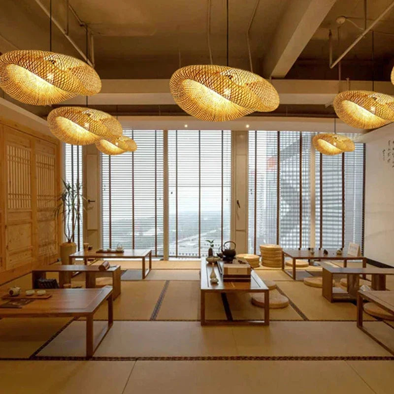 Modern Bamboo Rattan Chandelier (40-80cm)