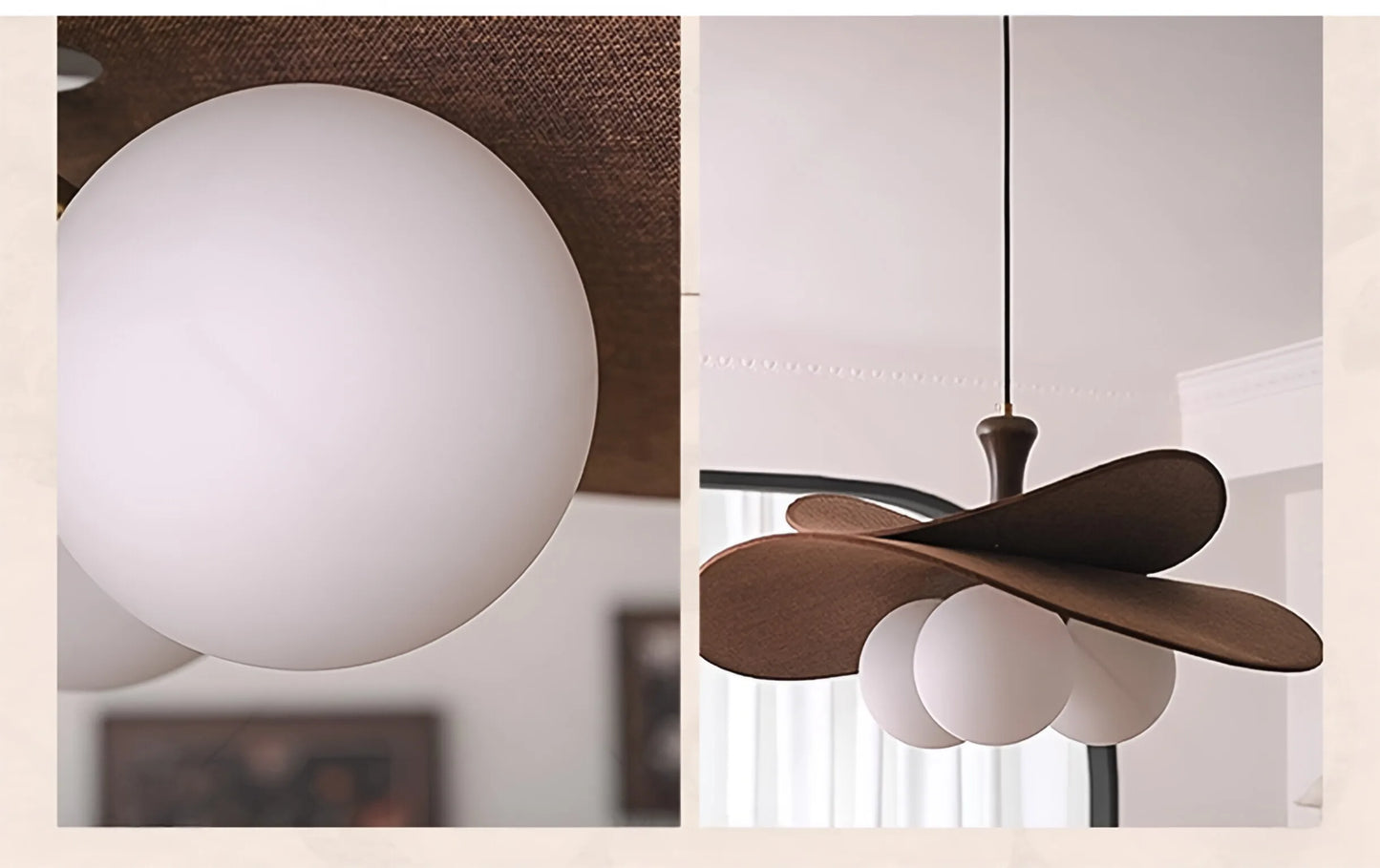 Minimalist Raffia Rattan Chandelier