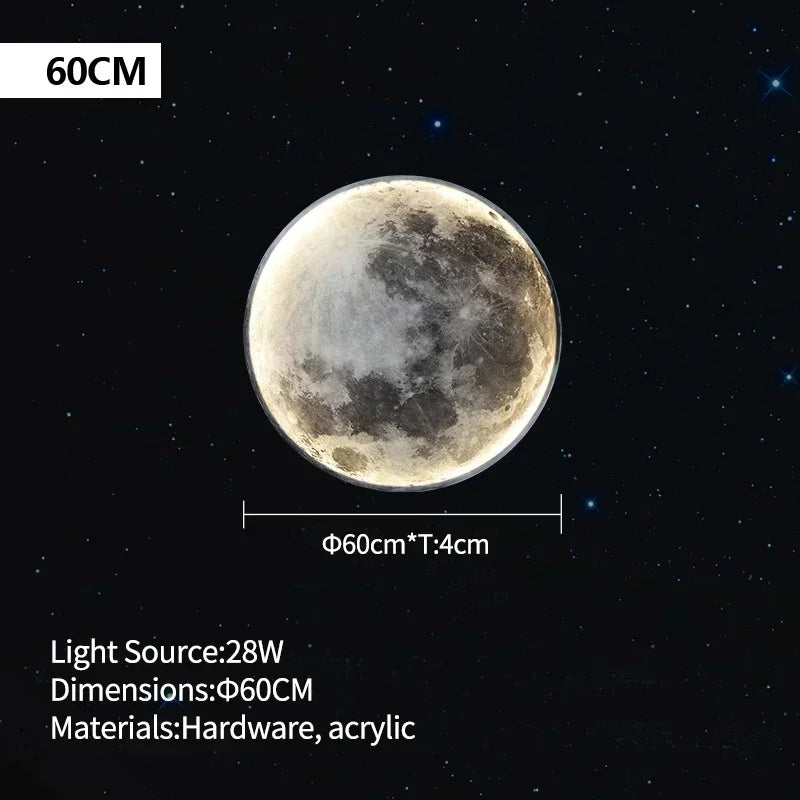Modern LED Moon Wall Lamp
