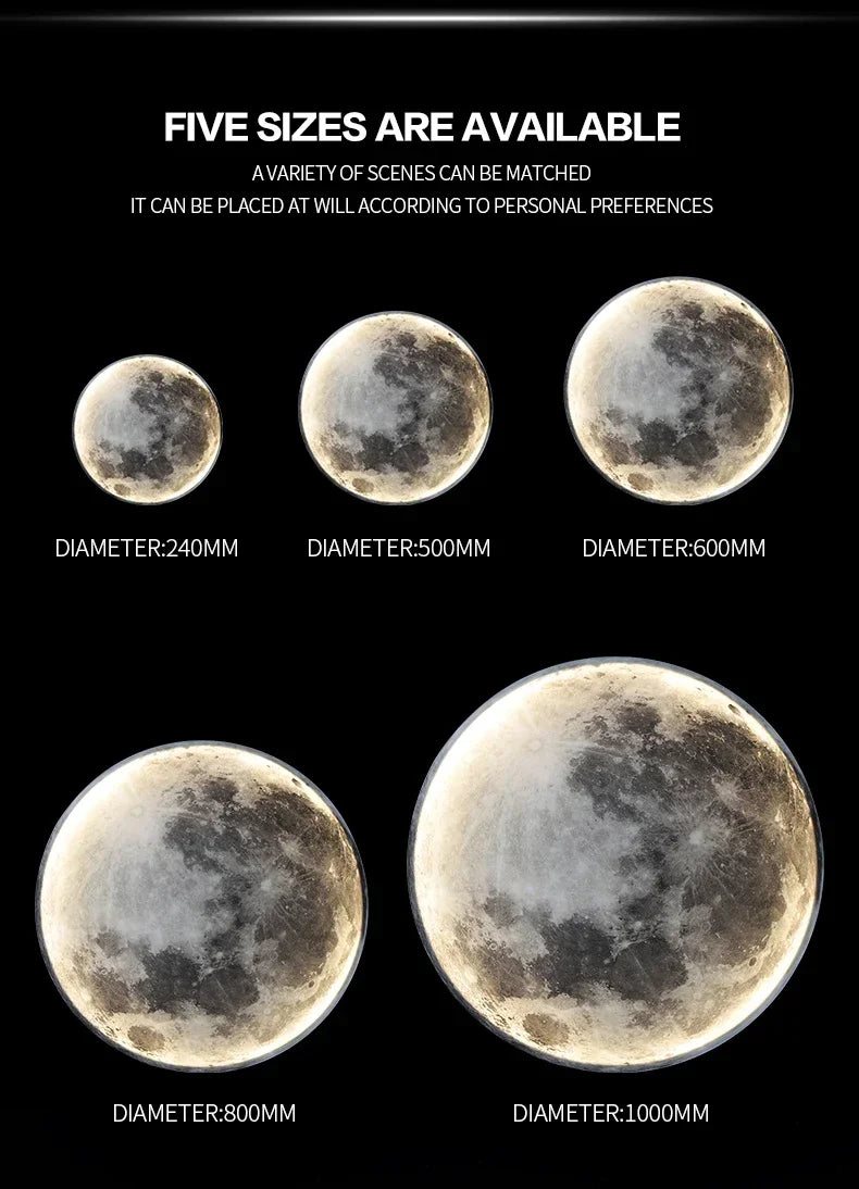 Modern LED Moon Wall Lamp