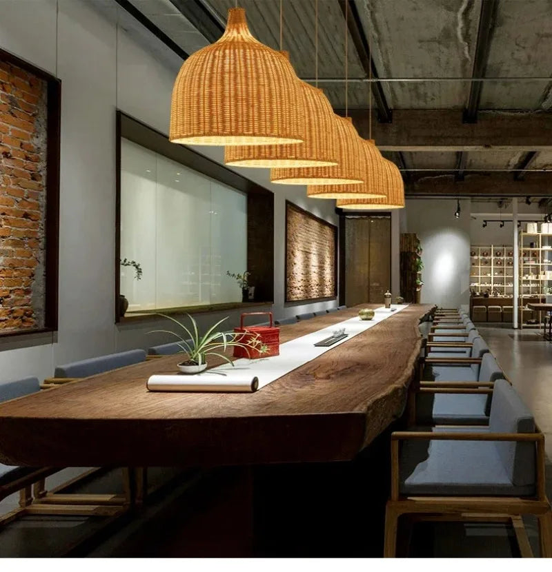 Southeast Asian Rattan Pendant Lamp