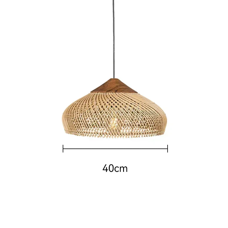Vintage Handmade Rattan Pendant Lamp