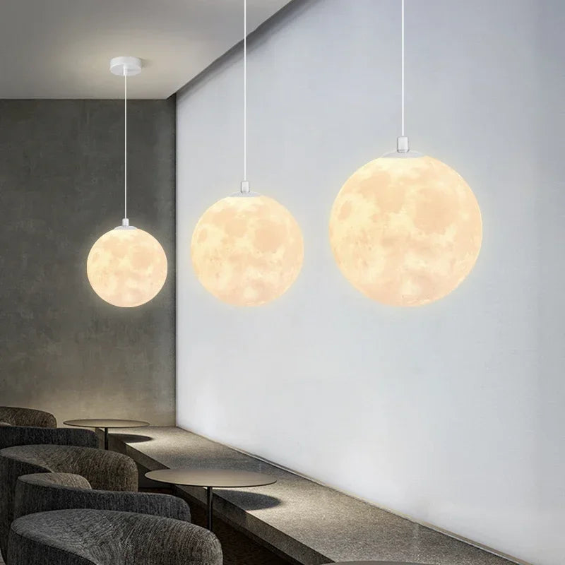 Modern LED Moon Pendant Chandelier