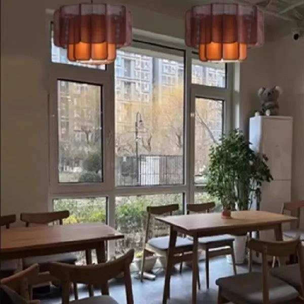 Japanese Designer Rattan Chandelier