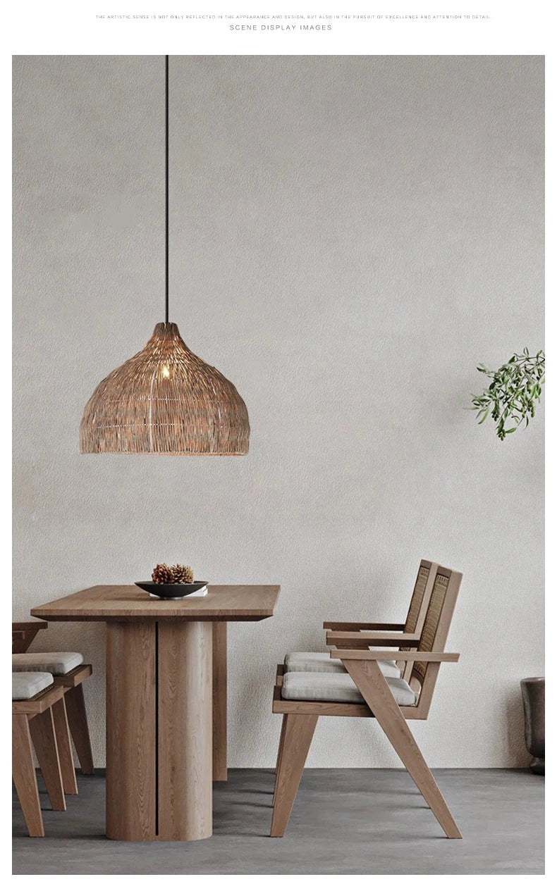 Southeast Asian Wicker Pendant Light