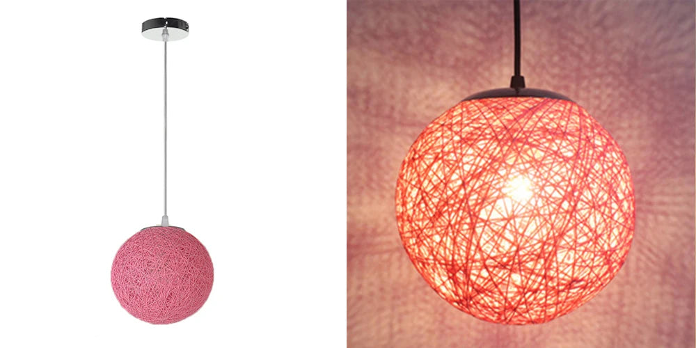 Nordic Hand-Woven Rattan Pendant