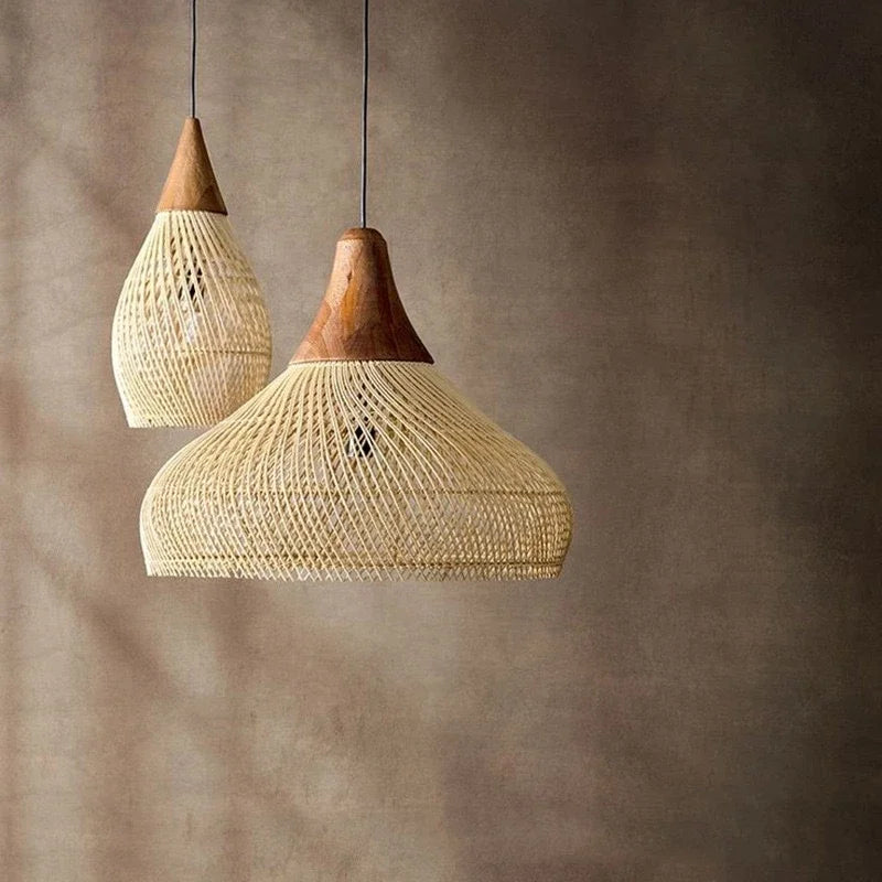Japanese Handmade Rattan Pendant Lamp