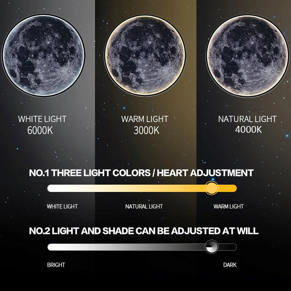 LED Moon Wall Lamp with Remote