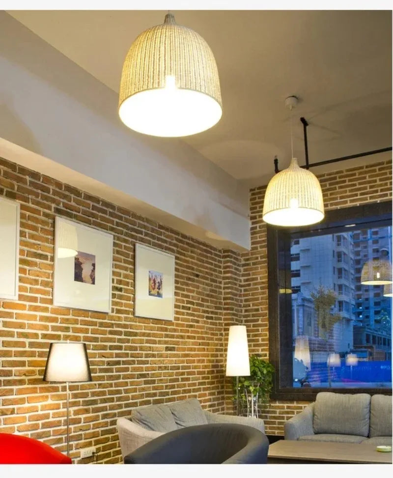 Southeast Asian Rattan Pendant Lamp
