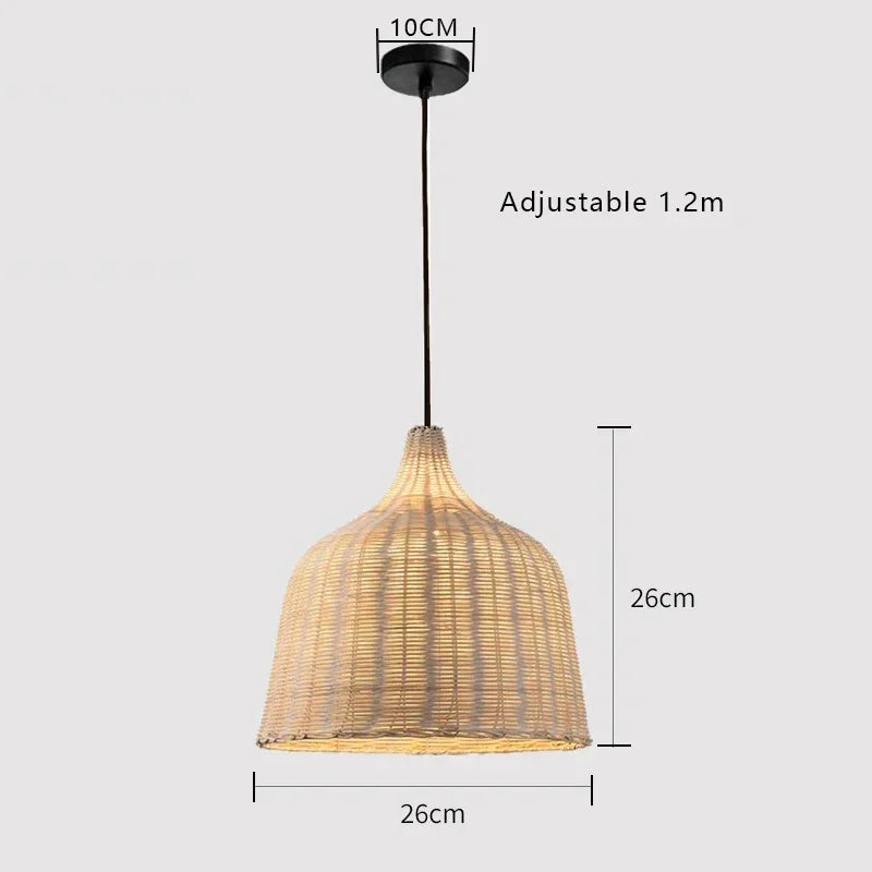 Southeast Asian Rattan Pendant Lamp