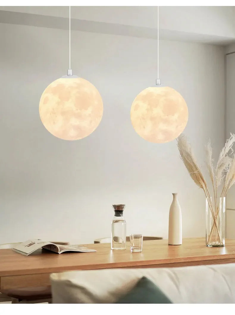 Modern LED Moon Pendant Chandelier