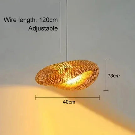 Modern Bamboo Rattan Chandelier (40-80cm)