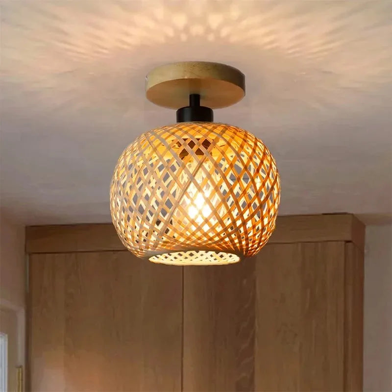 Handmade Bamboo Rattan Pendant (E27)