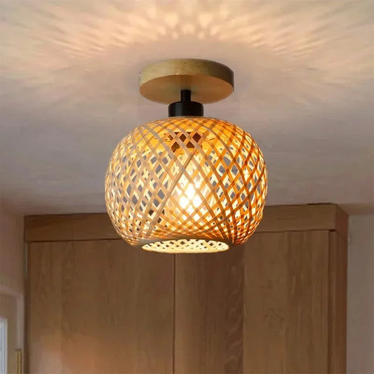 Handmade Bamboo Rattan Pendant (E27)