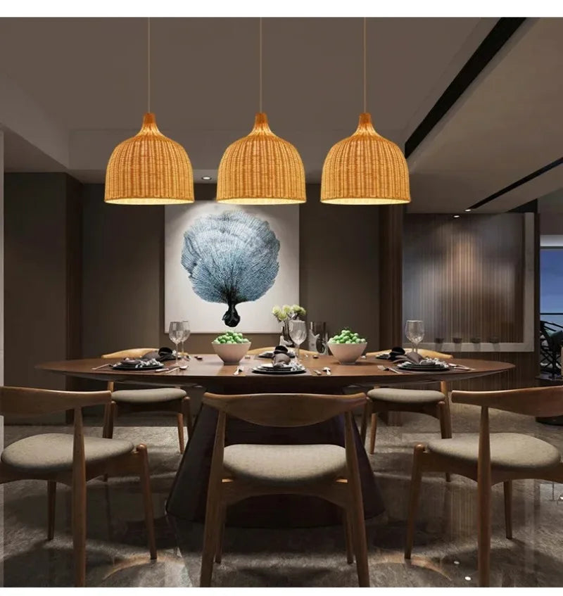 Southeast Asian Rattan Pendant Lamp