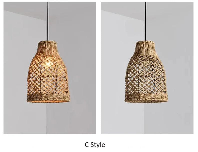 Japanese Countryside Vine Rattan Lamp